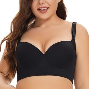 TOSOFT Full Back Coverage Bra – Plus Size Support, Smoothing Vest Style, Size 44